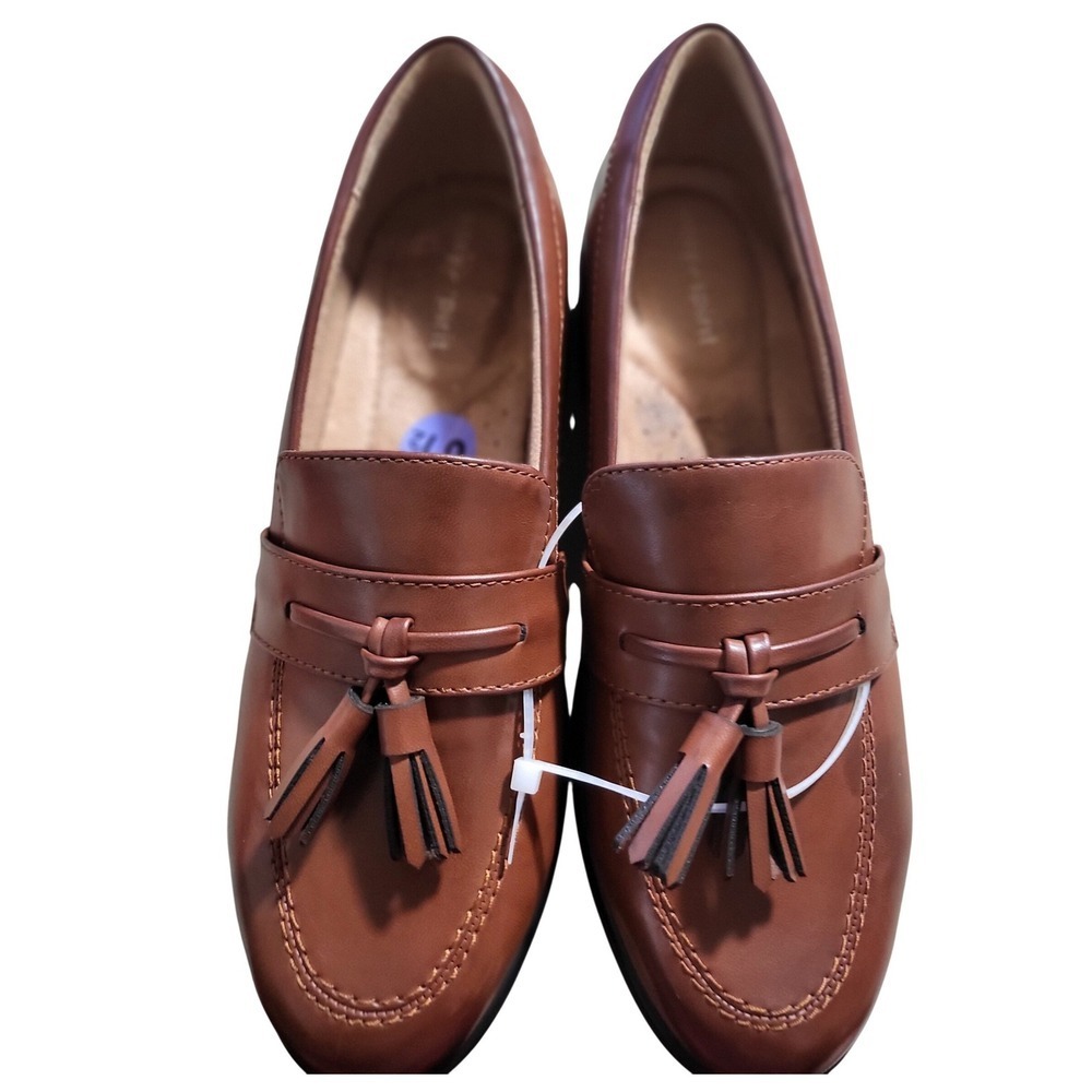 Easy Spirit Tracen3 Women's Loafers Brown Tassel Wedge Slip on Comfort Shoes 8.5